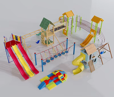 Modern Amusement Equipment Slide Outdoor Amusement Equipment Children's Amusement Park Outdoor Amusement Park 3d model