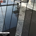 Black Tile Floor Building Component For Modern Interior With Glossy Surface And Reflection 3d model