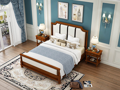 American background double bed model