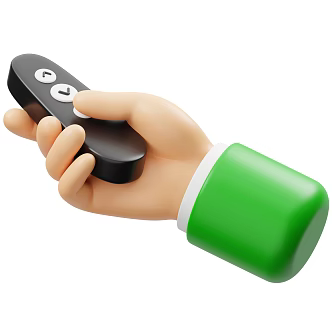 Modern remote control cartoon small hand animation small gesture 3d model