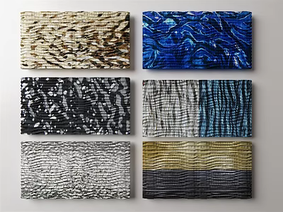 Textured Wall Decor Panels With Various Color Patterns And Modern Design 3d model