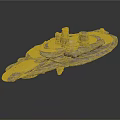 Metallic Water Vehicle Model With Tower Like Structures And Platform Design