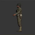 Game and Movie Character in Military Uniform With Helmet and Tactical Gear