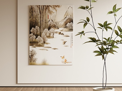 New Chinese Landscape Painting Decorative Painting model