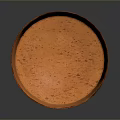 Orange Bowl Shaped Carved Sculpture With Intricate Geometric Patterns On Surface