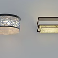 Round And Square Ceiling Lights With Cloud Pattern Design And Elegant Soft Lighting 3d model