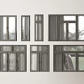 Various Styles Of Modern Casement Windows With Aluminum Frames And Glass Panels