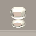 Modern White Minimalist Ceiling Light With Warm Glow And Sleek Design 3d model