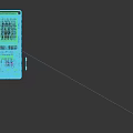 Modern MP music player electronic components internal structure music player electronic components internal structure 3d model