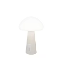 Mushroom Shaped Table Lamp With Glowing White Shade And Control Button 3d model