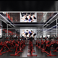 Modern Gym Gym Cycling Hall 3d model