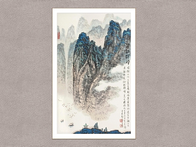 Lijiang River Huang Yanghui Landscape Painting Decorative Painting Traditional Chinese Painting model