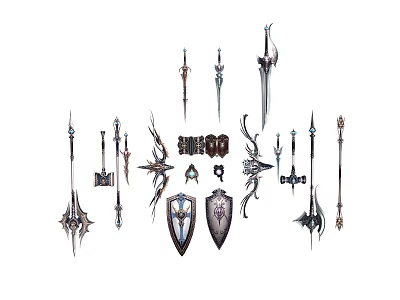 Modern game props arsenal 3d model Modern game props arsenal 3d model