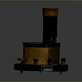 Metallic Industrial Electronic Device Featuring Cylindrical Body And Circular Base With Control Knobs