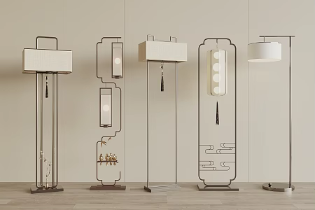 New Chinese floor lamp 3d model