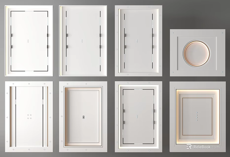 Various Styles Of Ceiling Panel Designs For Interiors 3d model 