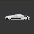 Sleek Silver Future Concept Car With Streamlined Aerodynamic Design And Smooth Body 3d model