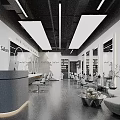 Sleek Modern Minimalist Hair Salon Interior Design With Comfortable Stations And Elegant Reception Area