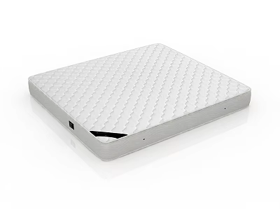 Modern White Mattress With Quilted Diamond Pattern For Comfortable Sleep Support 3d model
