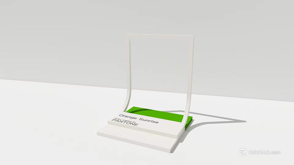 White Display Stand Featuring Green Section And Bottom Champion Guardian PROTECTOR Text 3d model