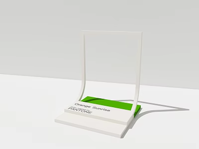 White Display Stand Featuring Green Section And Bottom Champion Guardian PROTECTOR Text 3d model