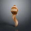 Elegant Golden Long Hair With Top Bun And Smooth Flowing Silky Ends