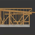Building Construction Wooden Frame Structure With Concrete Foundation And Floor