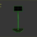 Electronic Control Column With Display Screen Circular Indicator Lights Graphical Interface And Square Base