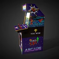 Modern Arcade Large Game Machine Street Fighter King of Fighters Game Hall Coin Slot Machine Low Face Number Low Model Simple Model Game Video Level Super Realistic 3d model