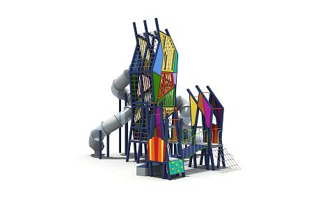 Modern slide amusement products 3d model