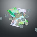 Creative Sculpture Artwork Crafted From Coins And Paper Currency Notes