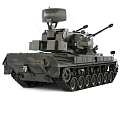 Air Defense Tank Armored Vehicle Military Weapons 3d model