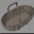 Woven Storage Basket With Dual Handles For Home Organizing In Neutral Tones