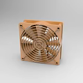 Industrial Equipment Square Metal Housing Cooling Fan with Protective Grille and Mounting Holes