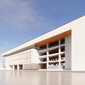 Design volume combination of primary and secondary schools 3d model