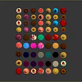 Colorful Decorated Cupcakes With Various Toppings And Vibrant Wrappers For Daily Use