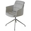 Modern Leather Chairs In Brown Light Gray And Black With Metal Legs Design