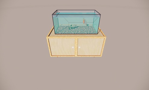 Modern fish tank 3d model