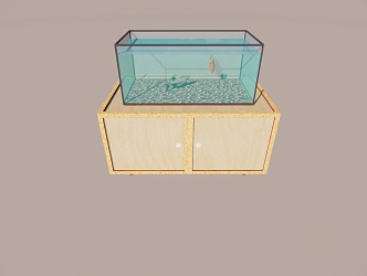 Modern fish tank 3d model