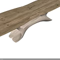 Modern Artistic Dining Table With Wooden Top And Sculptural Curved Base