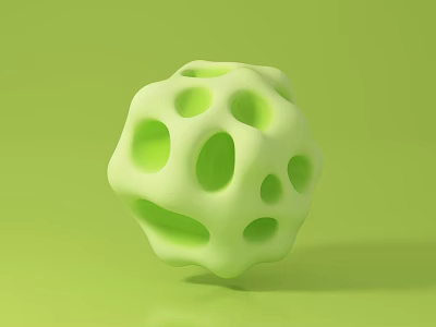 Dense hole sphere three-dimensional decoration irregular sphere art abstract creative ornaments 3d model