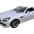 White Convertible Sports Car With Modern Design Sleek Body And Stylish Wheels