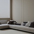 Modern three-seat sofa 3d model