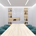Modern Public Office Space Interior Design With Glass Doors Entrance Steps And Office Furniture