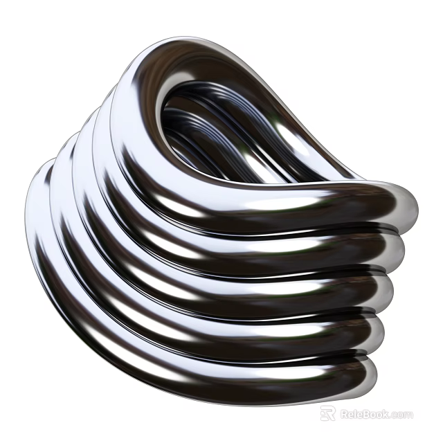 High Quality Industrial Equipment With Spiral Metal Structure And Smooth Shiny Surface 3d model 