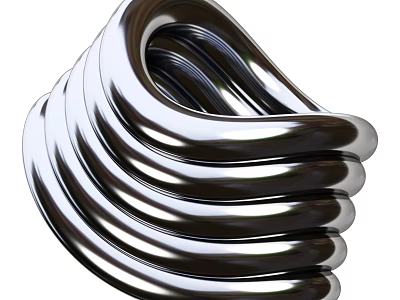 High Quality Industrial Equipment With Spiral Metal Structure And Smooth Shiny Surface 3d model