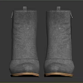 Stylish Gray Suede Ankle Boots With Side Zipper And Block Heel Design