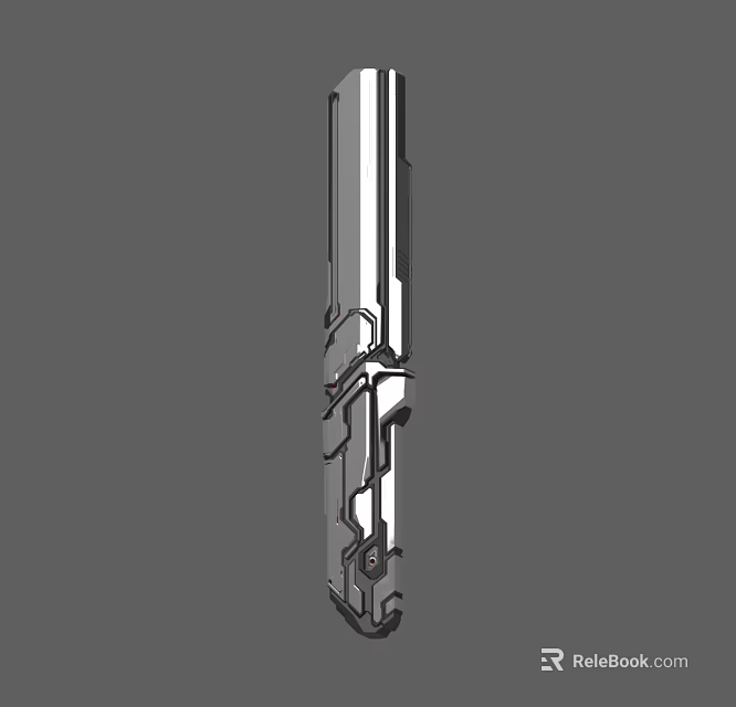 Futuristic Metallic Mechanical Structure With Streamlined Design And Geometric Details 3d model