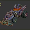 Modern Modified Vehicle Self-made Armed Vehicle Modified Chariot 3d model