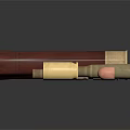 Detailed View Of Weapon Ammunition Components With Brass Cartridge Cases And Bullets